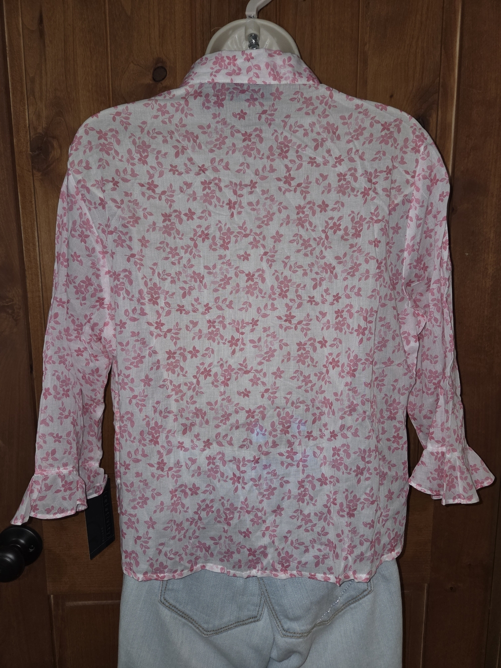 Relativity Pink Floral Button-Front Shirt - Picture 5 of 8